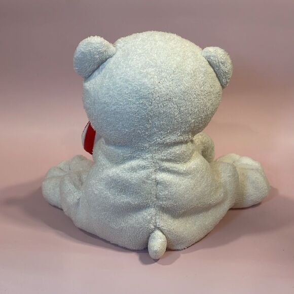 Original Ty Pluffies Candy Cane Polar Bear Christmas Plush Good Used Condition - Picture 3 of 8